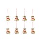Boite de 8 suspension ours en plastique doré 7x4x6 cm Boite de 8 suspension ours en plastique doré 7x4x6 cm