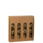 Boite de 16 boules de Noël baroque en plastique doré D.6 cm Boite de 16 boules de Noël baroque en plastique doré D.6 cm