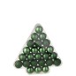 Scatola di 24 ornamenti natalizi in plastica verde D.4 cm Scatola di 24 ornamenti natalizi in plastica verde D.4 cm