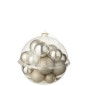Boite de 24 boules de Noël en plastique beige D.4 à 6 cm Boite de 24 boules de Noël en plastique beige D.4 à 6 cm