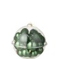 Scatola di 24 ornamenti natalizi in plastica verde D.4 e 5 cm Scatola di 24 ornamenti natalizi in plastica verde D.4 e 5 cm