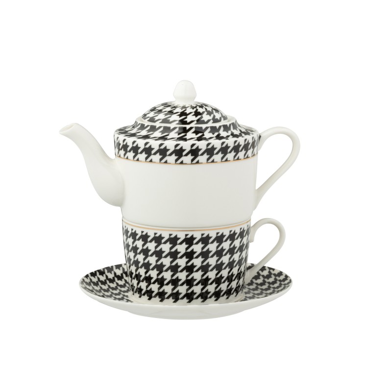 Tetera de porcelana blanca pata de gallo 17,5x15,1x16 cm Tetera de porcelana blanca pata de gallo 17,5x15,1x16 cm