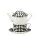 Tetera de porcelana blanca pata de gallo 17,5x15,1x16 cm Tetera de porcelana blanca pata de gallo 17,5x15,1x16 cm