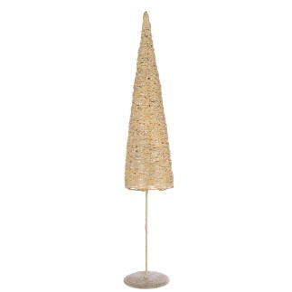 Albero decorativo in metallo dorato 15x15x85 cm