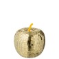 Manzana decorativa con facetas doradas 11,5x11,5x12,3 cm