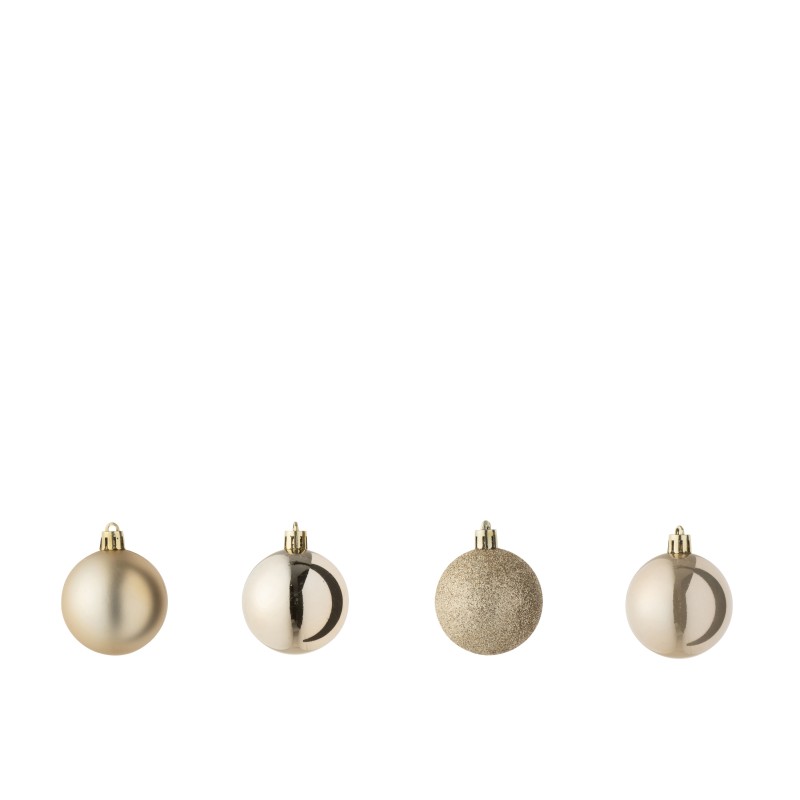 Scatola di 40 baubles in plastica champagne D.5 cm Scatola di 40 baubles in plastica champagne D.5 cm