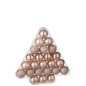 Boite de 24 boules de Noël en plastique rose clair D.4 cm Boite de 24 boules de Noël en plastique rose clair D.4 cm