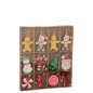 Boite de 12 décorations de Noël multicolore 24x2x27 cm Boite de 12 décorations de Noël multicolore 24x2x27 cm