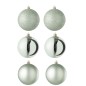 Boite de 6 boules de Noël en plastique vert D.8 cm Boite de 6 boules de Noël en plastique vert D.8 cm