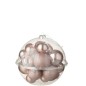 Scatola di 24 ornamenti natalizi in plastica rosa chiaro D.4 e 5 cm Scatola di 24 ornamenti natalizi in plastica rosa chiaro D.4 e 5 cm