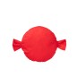 Coussin bonbon en polyester rouge 45x45x15 cm