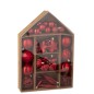 Caja de 50 luces de Navidad rojas de plástico 24x6x34 cm