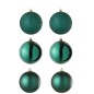 Boite de 6 boules de Noël en plastique vert D.8 cm Boite de 6 boules de Noël en plastique vert D.8 cm