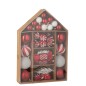 Boite de 50 décorations de sapin de Noël en plastique rouge 24x6x34 cm Boite de 50 décorations de sapin de Noël en plastique rouge 24x6x34 cm
