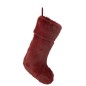Calza rossa da appendere in poliestere 28x5x50 cm