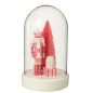 Cloche décoration Noël avec led en verre blanc 15.5x17.5x28.5 cm Cloche décoration Noël avec led en verre blanc 15.5x17.5x28.5 cm