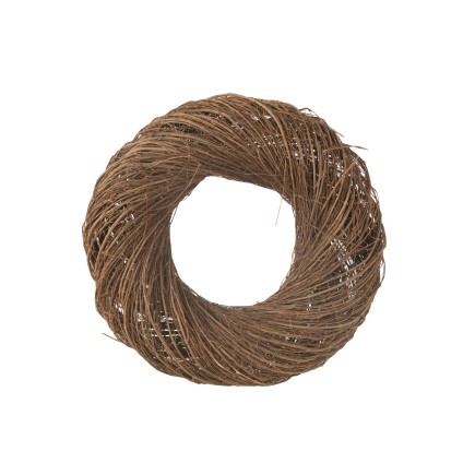 Couronne de brindille de saule en bois marron D.60 cm