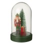 Cloche décoration Noël avec led en verre vert 15.5x17.5x28.5 cm Cloche décoration Noël avec led en verre vert 15.5x17.5x28.5 cm