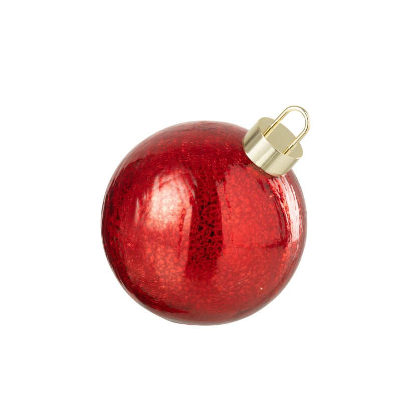 Guaina di Natale a led in vetro rosso D.20 cm Guaina di Natale a led in vetro rosso D.20 cm