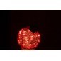 Adorno navideño de cristal rojo con leds D.15 cm Adorno navideño de cristal rojo con leds D.15 cm