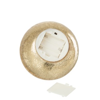 Guaina natalizia a LED in vetro dorato D.25 cm