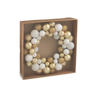 Ghirlanda di gingilli in plastica bianca D.35 cm