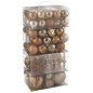 Boite de 80 décorations de Noël en plastique marron 30x18x58 cm Boite de 80 décorations de Noël en plastique marron 30x18x58 cm