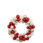 Couronne de boule de Noël en plastique rouge D.35 cm Couronne de boule de Noël en plastique rouge D.35 cm