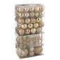 Boite de 80 décorations de Noël en plastique beige 30x18x58 cm