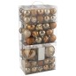 Boite de 80 décorations de Noël en plastique marron 30x18x58 cm Boite de 80 décorations de Noël en plastique marron 30x18x58 cm