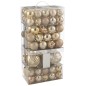 Boite de 80 décorations de Noël en plastique beige 30x18x58 cm