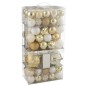 Caja de 80 adornos navideños de plástico blanco 30x18x58 cm Caja de 80 adornos navideños de plástico blanco 30x18x58 cm