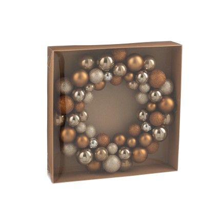 Corona de plástico marrón D.35 cm