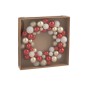 Couronne de boule de Noël en plastique rouge D.35 cm Couronne de boule de Noël en plastique rouge D.35 cm