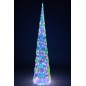 Albero a led in plastica iridescente 40x40x178 cm