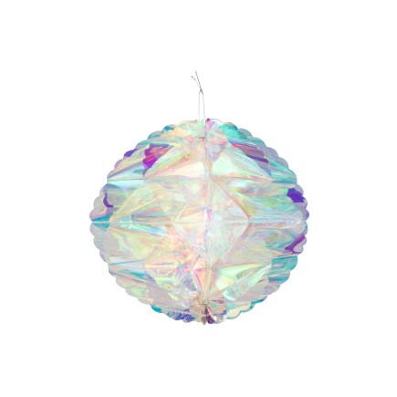Boule à suspendre en plastique irisé D.30 cm