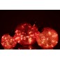 Guaina natalizia a led in vetro rosso D.25 cm Guaina natalizia a led in vetro rosso D.25 cm