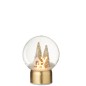 Boule de Noël décorative à led en verre blanc 15x15x21 cm