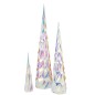 Albero a led in plastica iridescente 40x40x178 cm