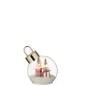 Adorno navideño LED decorativo de cristal blanco 12x12x11 cm Adorno navideño LED decorativo de cristal blanco 12x12x11 cm