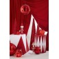 Boule de Noël led en verre rouge D.25 cm Boule de Noël led en verre rouge D.25 cm