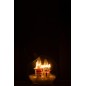 Adorno navideño LED decorativo de cristal blanco 12x12x11 cm Adorno navideño LED decorativo de cristal blanco 12x12x11 cm