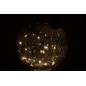 Boule de Noël led en verre noir D.25 cm