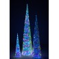 Albero a led in plastica iridescente 40x40x178 cm