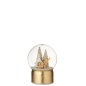 Guaina natalizia decorativa a LED in vetro dorato 12x12X16 cm Guaina natalizia decorativa a LED in vetro dorato 12x12X16 cm