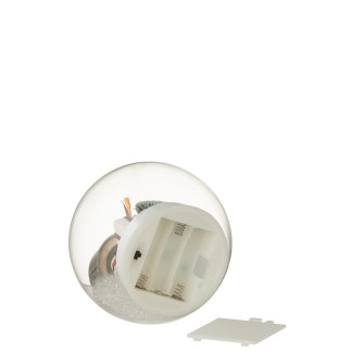 Adorno navideño decorativo de cristal blanco 15x15x18 cm