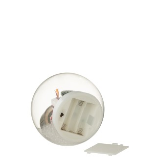 Adorno navideño decorativo de cristal blanco 15x15x18 cm