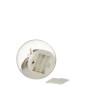 Guaina natalizia decorativa a led in vetro bianco 15x15x18 cm