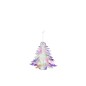Sapin à suspendre en plastique irisé 19x19x20 cm