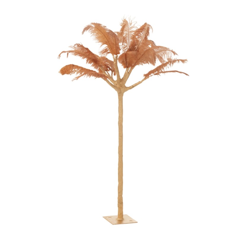 Árbol de plumas de metal amarillo 90x90x120 cm Árbol de plumas de metal amarillo 90x90x120 cm